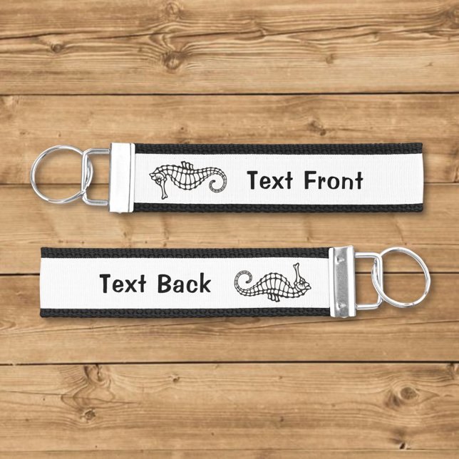 Seahorse Black Wrist Keychain (Creator Uploaded)