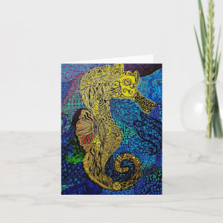 Seahorse blank notecards customize it