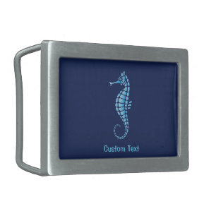 Seahorse Blue Belt Buckle