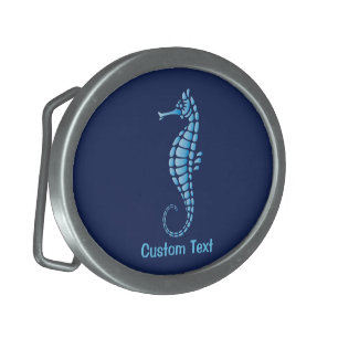 Seahorse Blue Belt Buckle