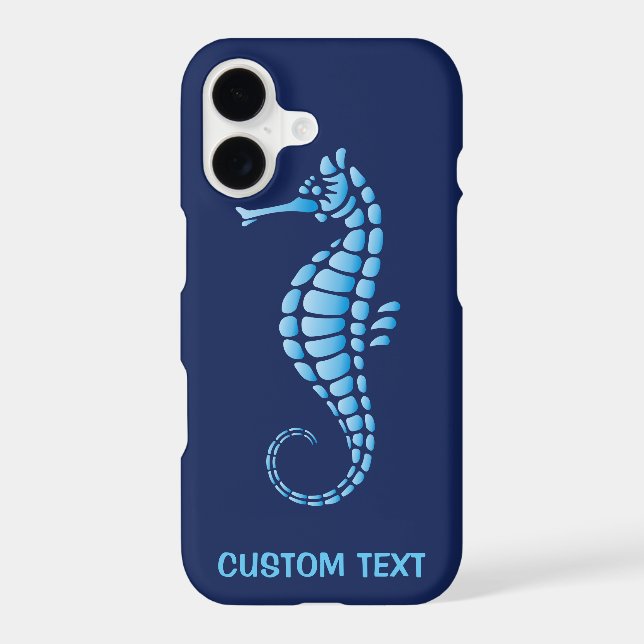 Seahorse Blue Case-Mate iPhone Case (Back)