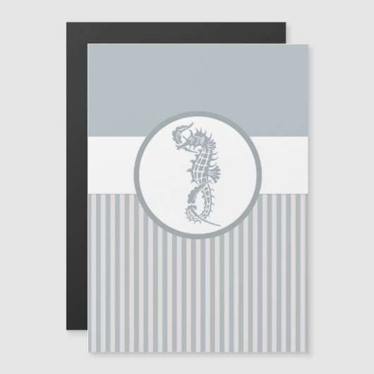 Seahorse Blue Classic Nautical Elegant (Front/Back)