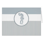 Seahorse Blue Classic Nautical Elegant (Front Horizontal)