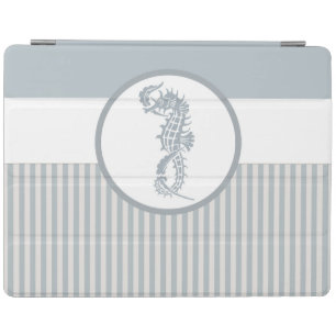Seahorse Blue Classic Nautical Elegant iPad Smart Cover
