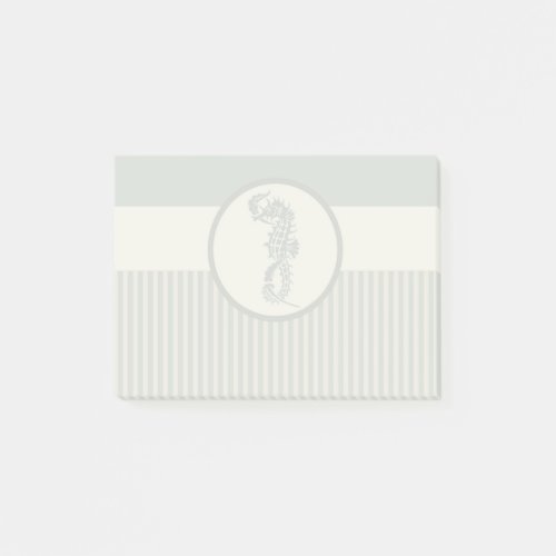 Seahorse Blue Classic Nautical Elegant Post_it Notes