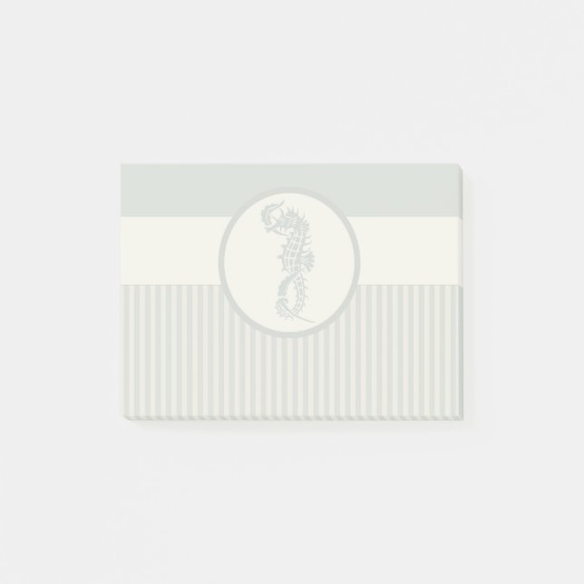 Seahorse Blue Classic Nautical Elegant Post-it Notes (Front)