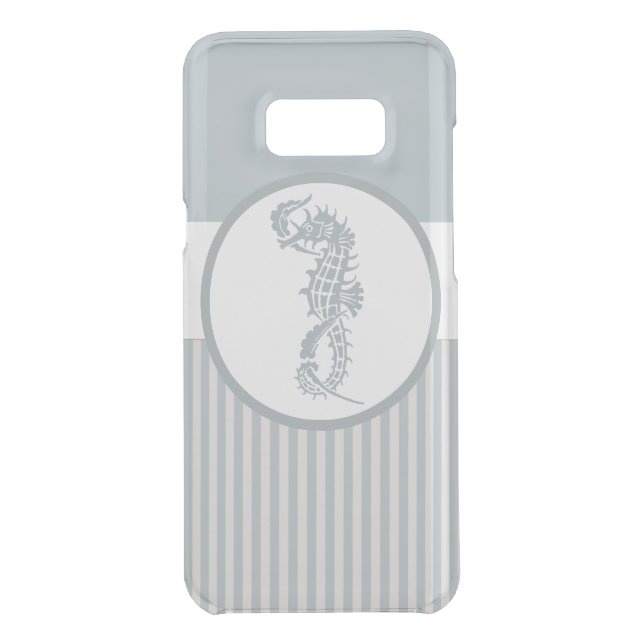 Seahorse Blue Classic Nautical Elegant Uncommon Samsung Galaxy Case (Back)