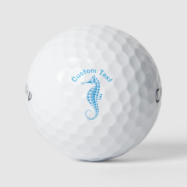 Seahorse Blue Golf Balls (Front)