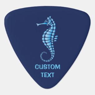 Seahorse Blue Guitar Pick