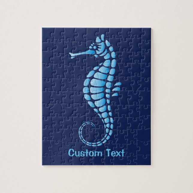 Seahorse Blue Jigsaw Puzzle (Vertical)