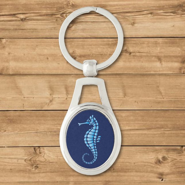 Seahorse Blue Keychain (Creator Uploaded)