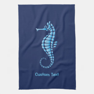 Seahorse Blue Kitchen Towel
