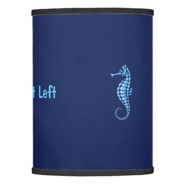 Seahorse Blue Lamp Shade (Front)