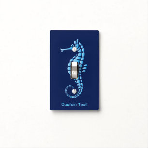 Seahorse Blue Light Switch Cover