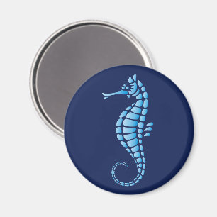 Seahorse Blue Magnet
