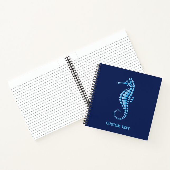 Seahorse Blue Notebook (Inside)