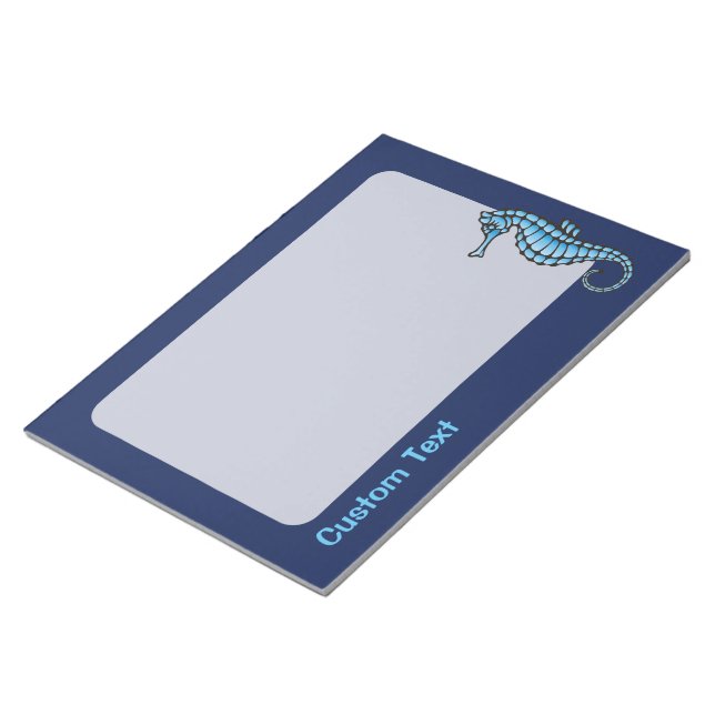 Seahorse Blue Notepad (Angled)