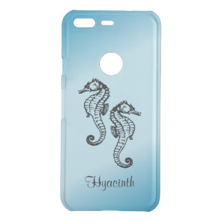 Seahorse Blue Personalized Custom Uncommon Google Pixel Case