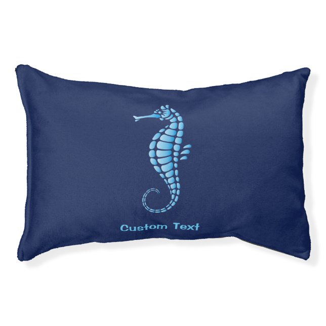 Seahorse Blue Pet Bed (Front)