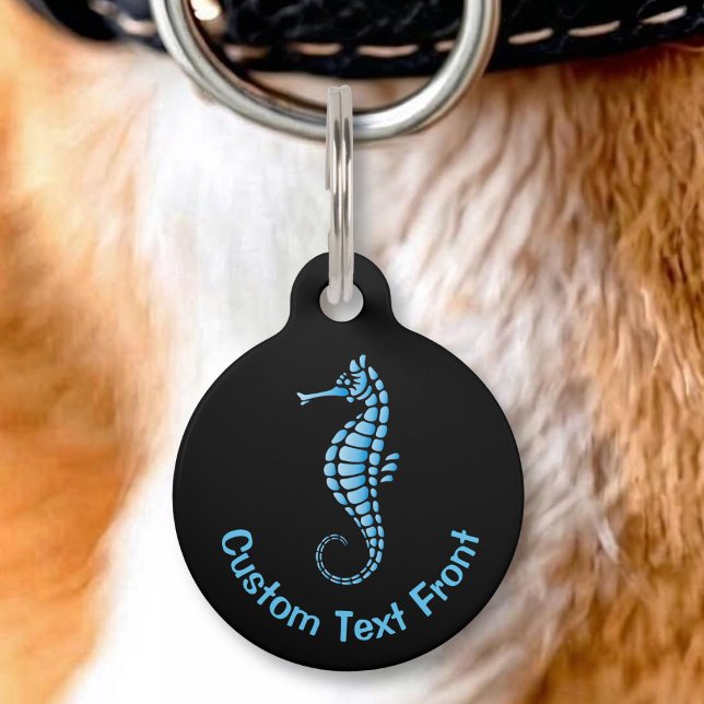 Seahorse Blue Pet ID Tag (Creator Uploaded)