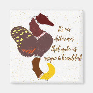 seahorse butterfly quote magnet