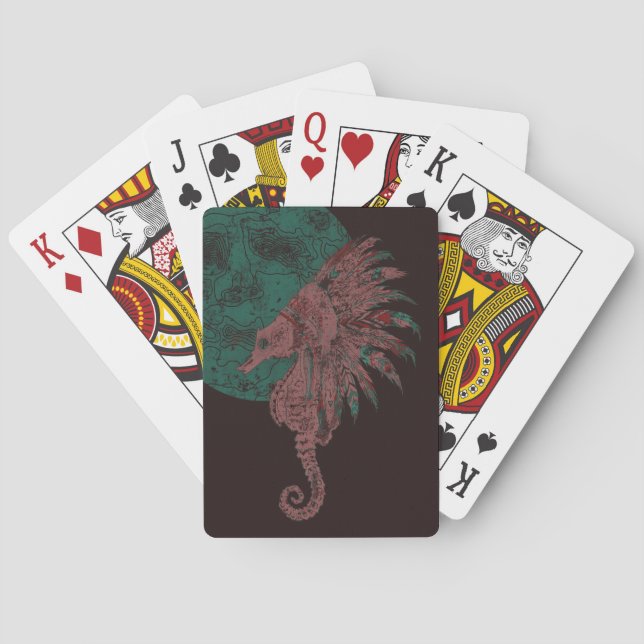 seahorse by the moon poker cards (Back)
