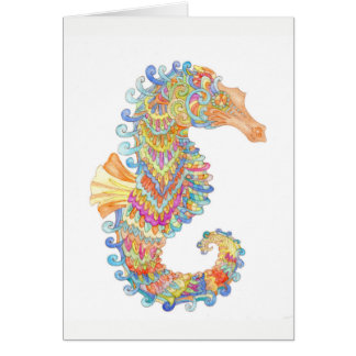 Seahorse celebrates carnival cards