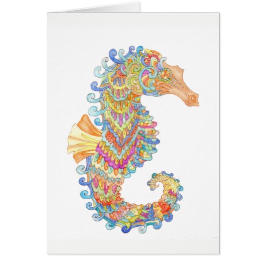 Seahorse celebrates carnival cards (Front)