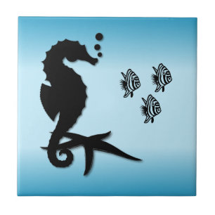 Seahorse Ceramic Tile