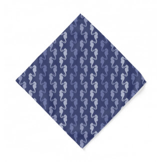 Seahorse Chains Indigo Bandana