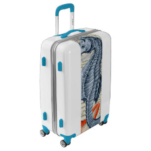 Seahorse collage luggage