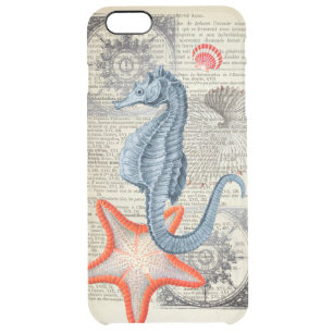 Seahorse collage clear iPhone 6 plus case