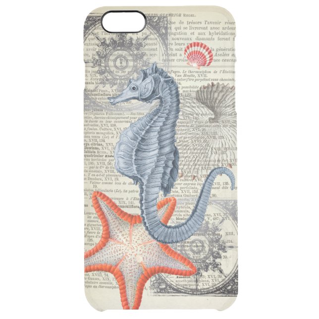 Seahorse  collage uncommon iPhone case (Back)