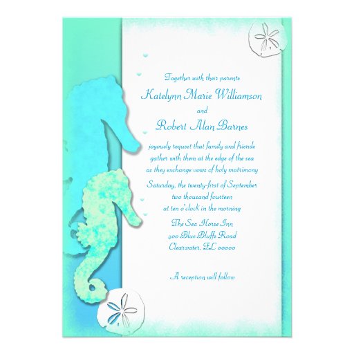 Seahorse Invitations Wedding 9