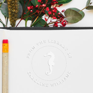 Seahorse Custom Book "From the Library Of"  Embosser