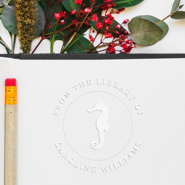 Seahorse Custom Book "From the Library Of"  Embosser (Creator Uploaded)