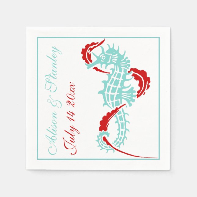 Seahorse custom request napkins (Front)