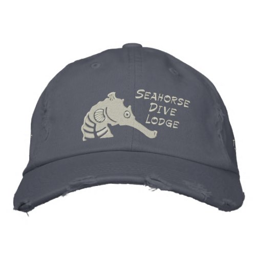 Seahorse Dive Lodge Embroidered Hat