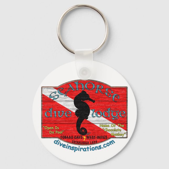 Seahorse Dive Lodge Keychain (Front)