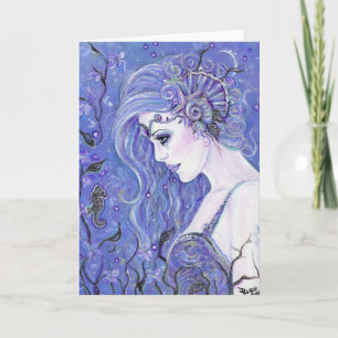 Seahorse dreams greeting card by Renee Lavoie