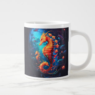Seahorse Dreams, Surreal Otherworldly Sealife Giant Coffee Mug