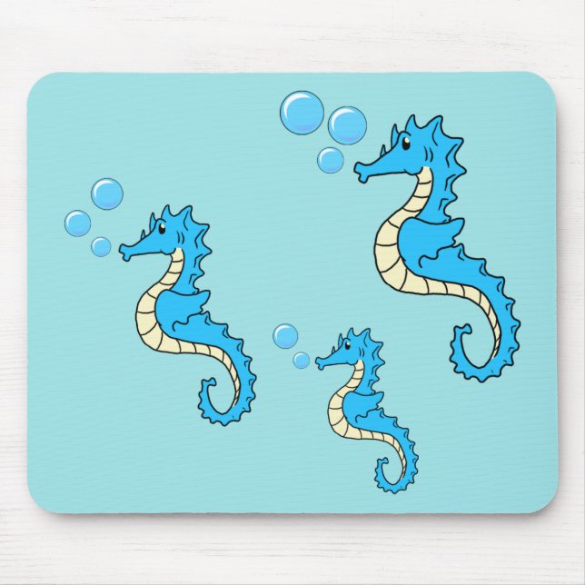 Seahorse Family Mouse Pad (Front)
