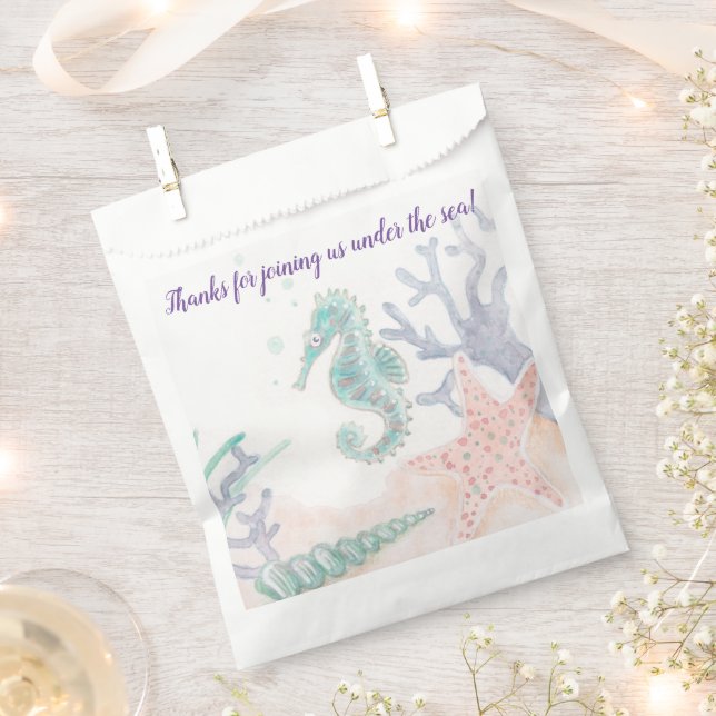 Seahorse Favor Bags (Clipped)