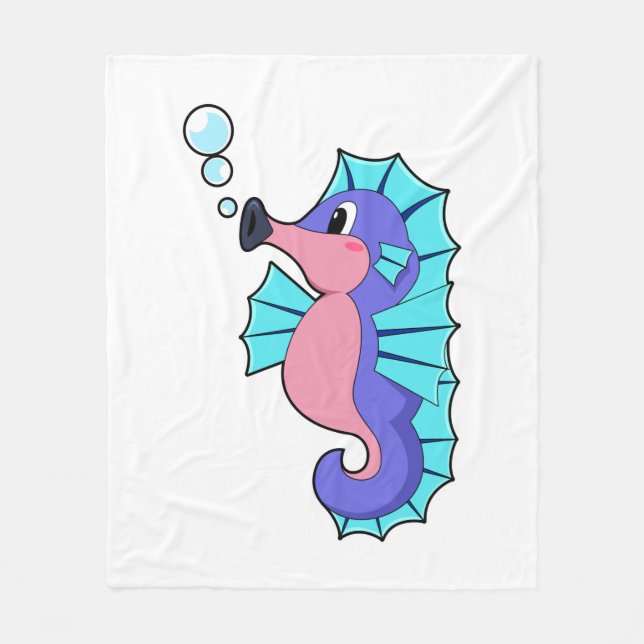 Seahorse Fleece Blanket (Front)