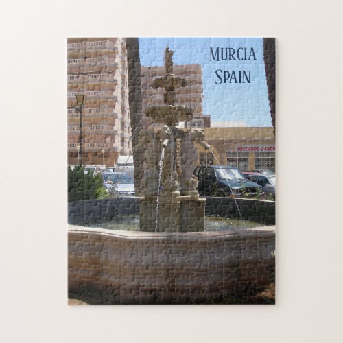 Seahorse fountain photo in Murcia Spain Jigsaw Puzzle