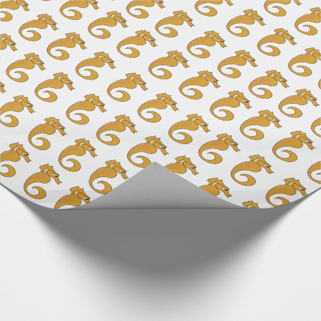 Seahorse - Glossy Wrapping Paper, 30" x 15' Wrapping Paper (Corner)