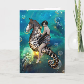 Seahorse - greeting card