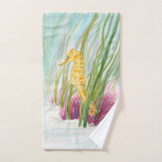Seahorse hand towel