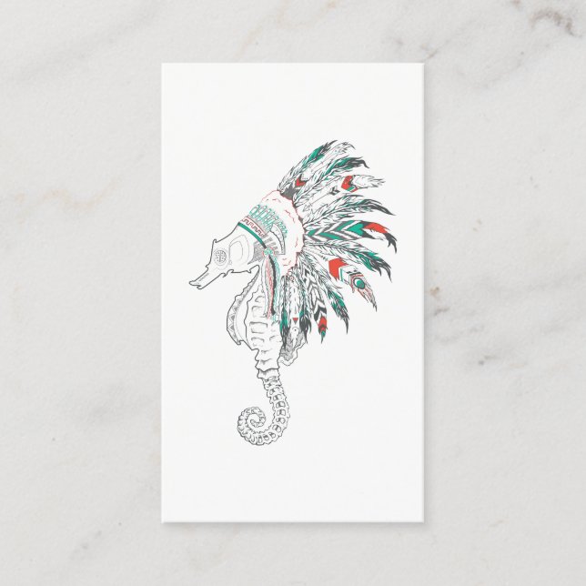 seahorse headdress business card (Front)
