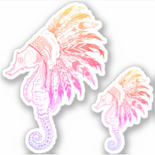 seahorse headdress sticker